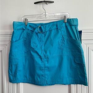 Blue Mini Skirt with Belt